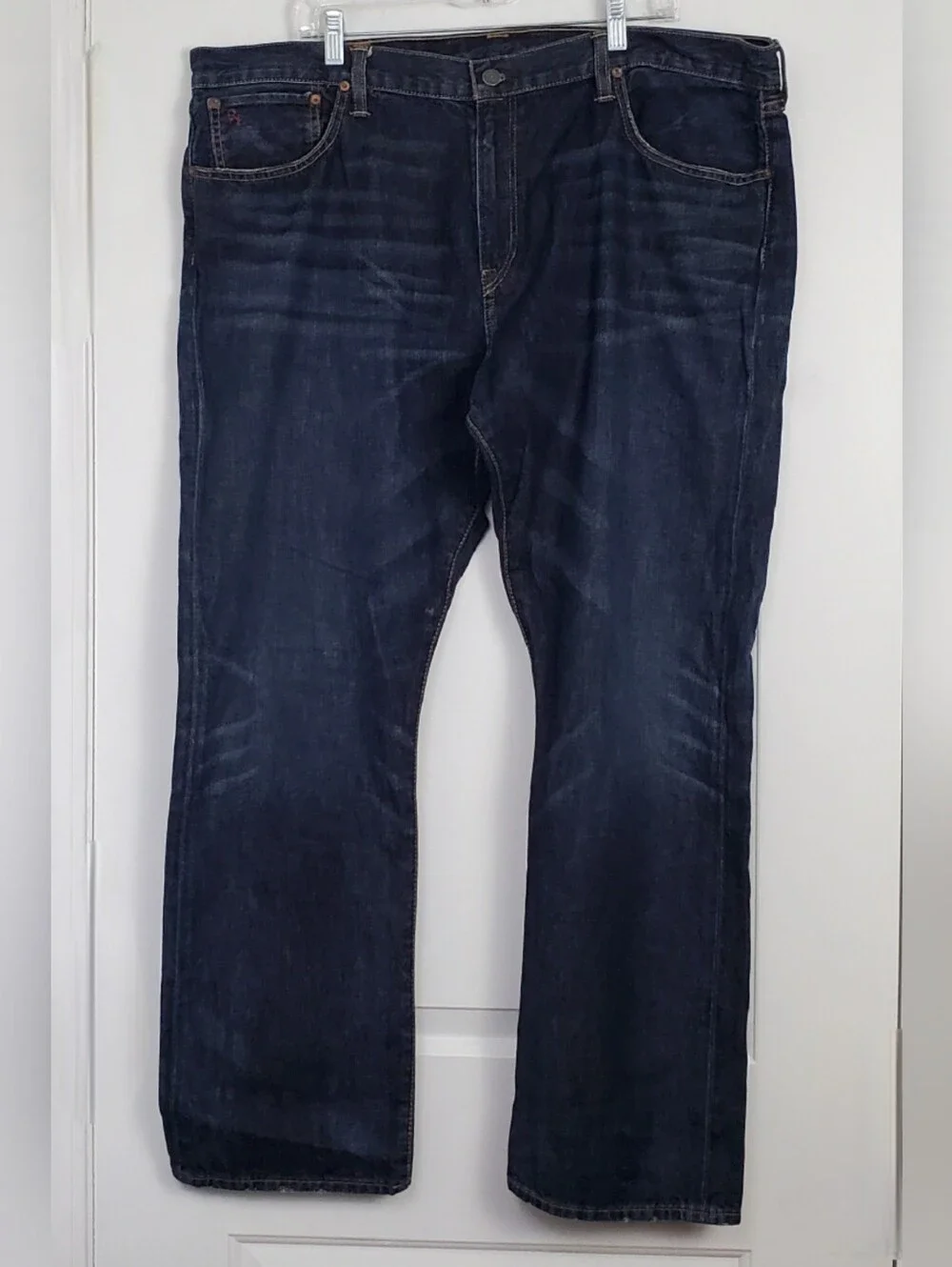 Polo Ralph Lauren Mens Authentic Dungarees Dark Denim Jeans - Size 42 x 32 - EUC